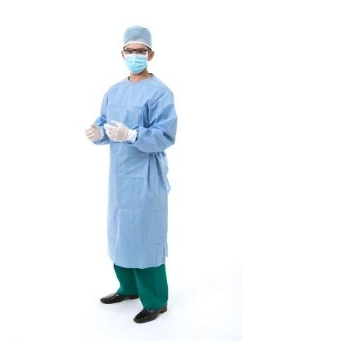 Bata quirúrgica unisex - Allmed Medical Products   - de tejido no tejido / azul