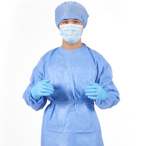 Bata quirúrgica unisex - Allmed Medical Products   - de tejido no tejido / transpirable / azul