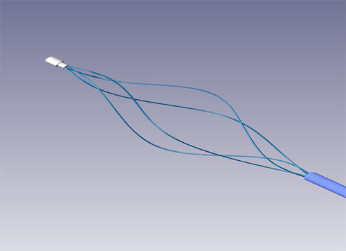 Cesta endoscopica para extracción de cálculos renales - Amecath - helicoidal