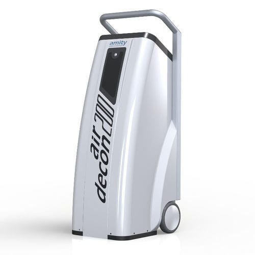 Sistema de desinfección por pulverización seca - AIRDECON 200  - Amity International - móvil / automatizado
