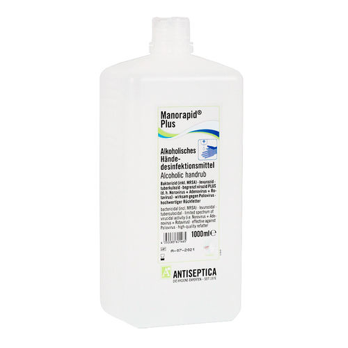 Solución hidroalcohólica 500 ml - MANORAPID® PLUS - ANTISEPTICA - 1.000 ml