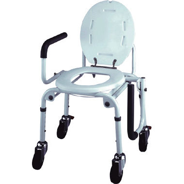 Silla con orinal con reposabrazos - APC-7101-1 - Apex Health Care - con ruedas / con apertura higiénica