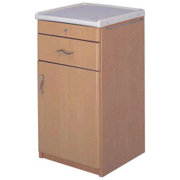 Mesa de cabecera con ruedas - APC-8043 - Apex Health Care - con cajones / con armario