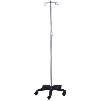 Portasueros con ruedas - APC-222076 - Apex Health Care - 2 ganchos / de acero inoxidable