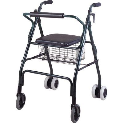 Andador con ruedas con 4 ruedas - APC-30198 - Apex Health Care - con asiento / con canasta / de altura regulable