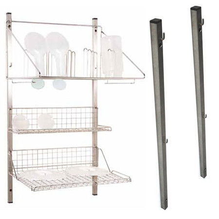 Soporte de pared - ASM24 - ARCANIA DEPARTMENT SOFINOR - de acero inoxidable / con estantes