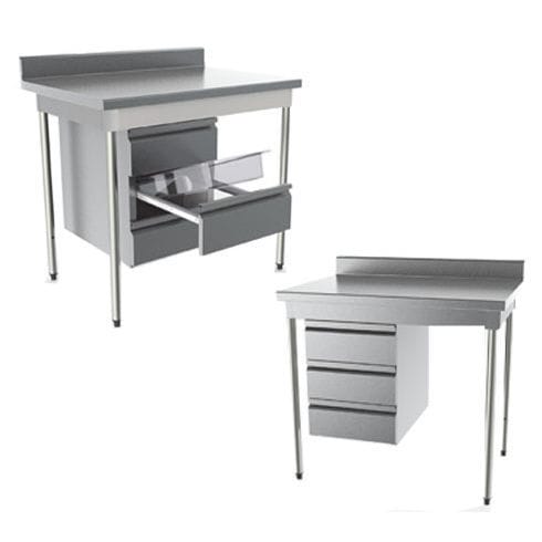 Conjunto de muebles para mesa de laboratorio - TTIR3G - ARCANIA DEPARTMENT SOFINOR - de laboratorio / de acero inoxidable / 3 cajones