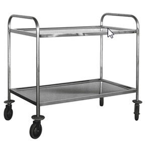 Carro para transporte - CS - ARCANIA DEPARTMENT SOFINOR - de servicio / de acero inoxidable / 2 estantes
