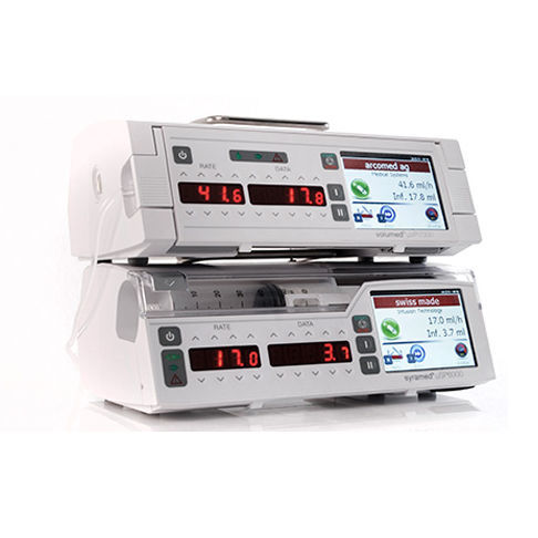 Bomba de jeringa anestesia - Syramed®µSP6000 Chroma - Arcomed AG Medical Systems - 1 vía / ACP / TCI