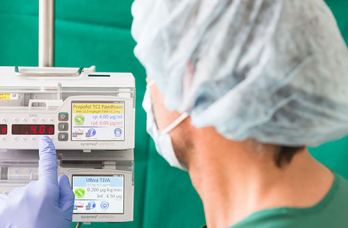 Bomba de jeringa anestesia - Syramed®µSP6000 Chroma - Arcomed AG Medical Systems - 1 vía / ATIV