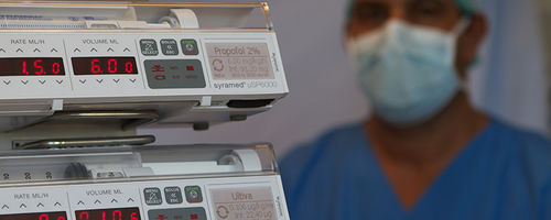Bomba de jeringa anestesia - Syramed®µSP6000 Premium  - Arcomed AG Medical Systems - 1 vía / ATIV