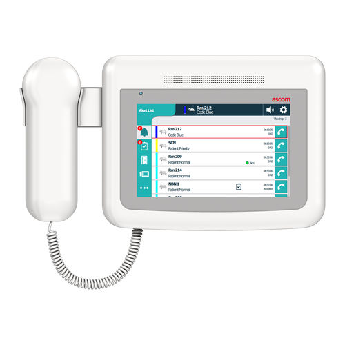 Sistema de gestión y comunicación de la información - Ascom - de datos / de llamada a enfermero / de hospital