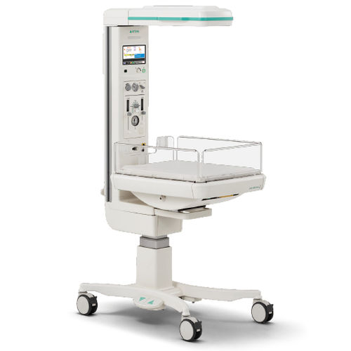 Mesa de reanimación neonatal con lámpara de fototerapia - Infa i - Atom Medical Corporation  - con ruedas