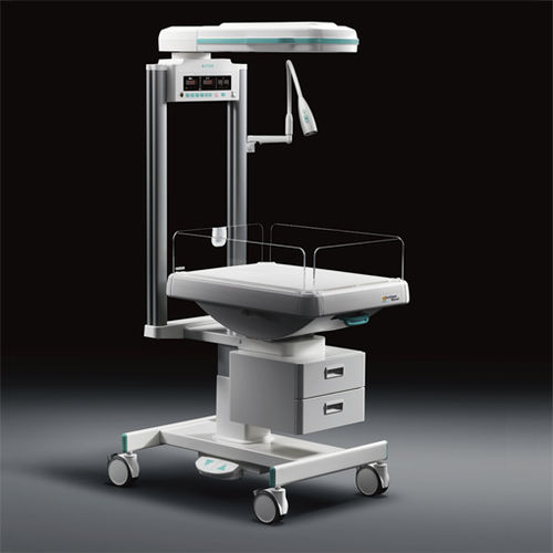 Mesa de reanimación neonatal con lámpara de fototerapia - Sunflower - Atom Medical Corporation - con ruedas