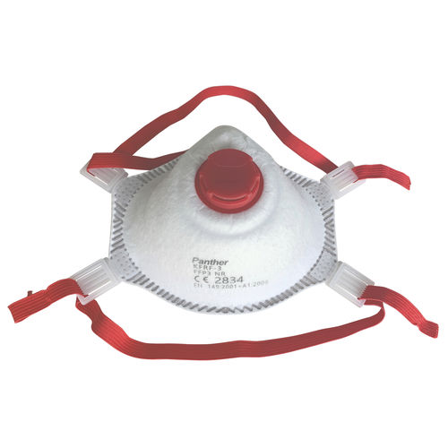 Mascarilla de protección FFP3 - KFRF-3 - Panther Healthcare - con válvula de espiración / tipo copa / blanca
