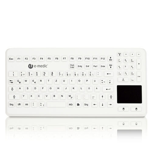 Teclado médico con alfombrilla táctil - 2006723s - Baaske Medical - de silicona / impermeable / higiénico