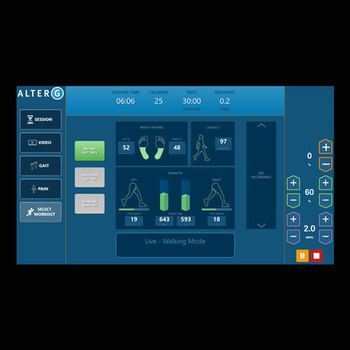 Software para rehabilitación - STRIDE SMART - AlterG - para informes / de registro / médico