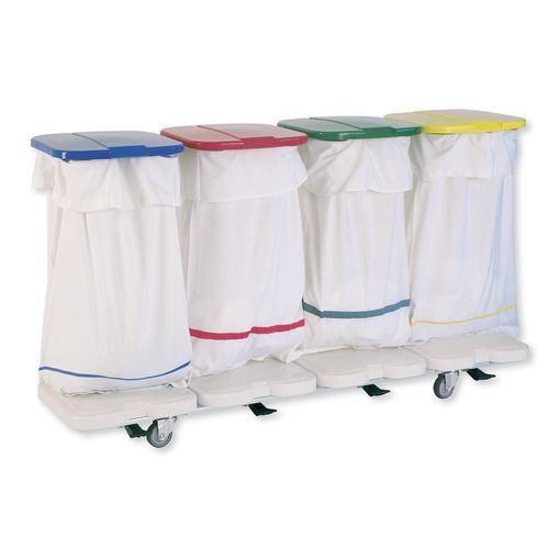 Carro para bolsas para ropa sucia - 3845 CR - Alvi - médico / de transporte / con pedal