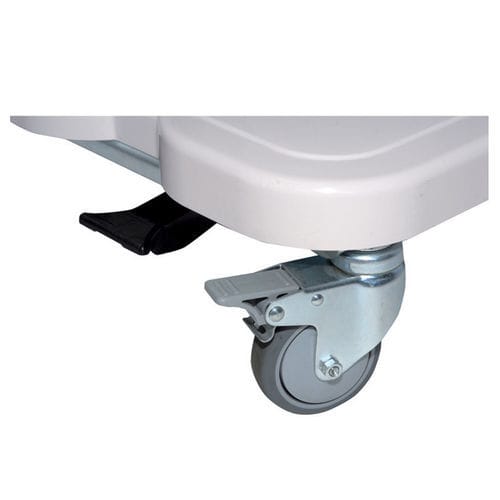 Rueda para carro médico - 3800 PE - Alvi - con freno / de caucho / de acero inoxidable