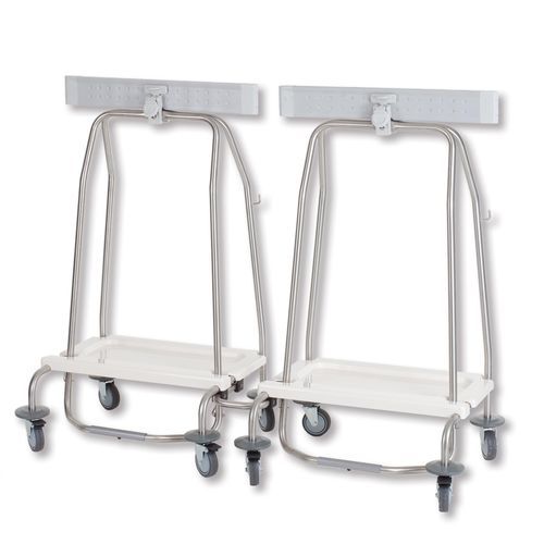 Carro para la ropa para ropa sucia - XA0312 - Alvi - de hospital / 2 bolsas / de acero inoxidable