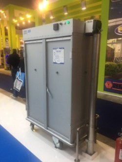 Armario para ropa limpia - SMARTCART - Alvi - con ruedas / con puertas batientes / de aluminio