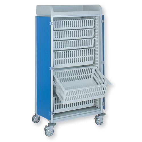 Carro médico - 3955/3 CR  - Alvi - de uso general / para cuidados / de aluminio anodizado