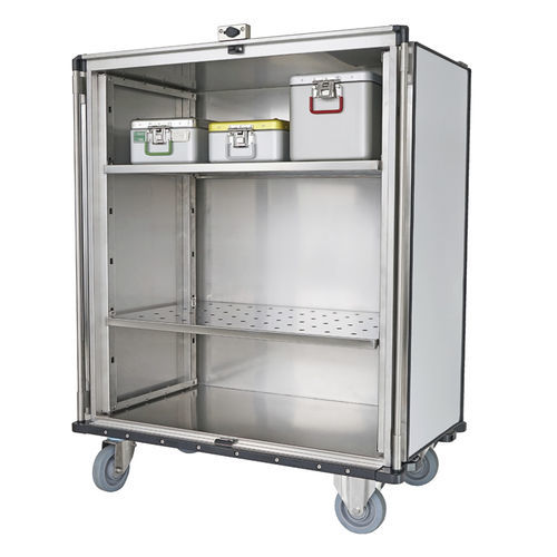 Carro médico - 8625 CR - Alvi - de uso general / para transporte / de acero inoxidable