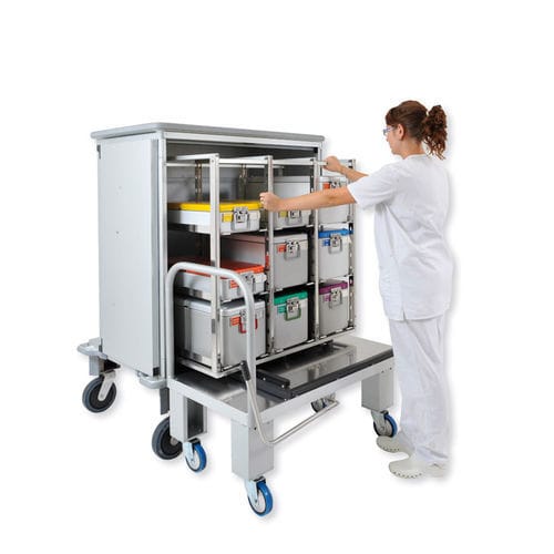 Carro para VGA - SY 5200 - Alvi - médico / para transporte / con recipiente