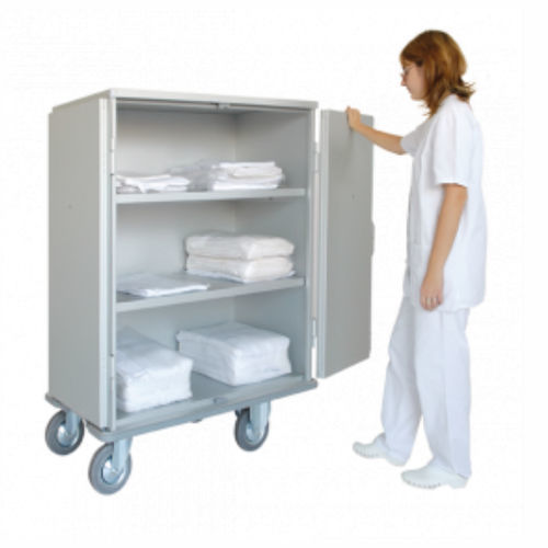 Armario para ropa limpia - 1550/232 CR - Alvi - con puerta / con estante / con ruedas