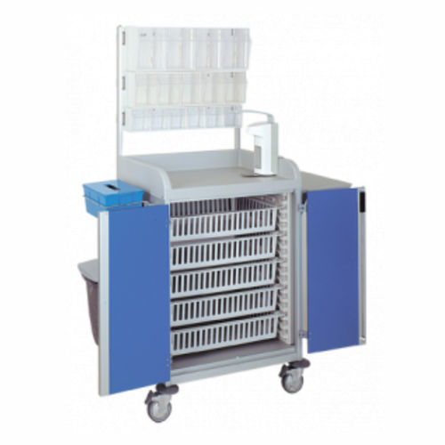 Carro médico - 3955 CR  - Alvi - de uso general / para cuidados / de aluminio anodizado
