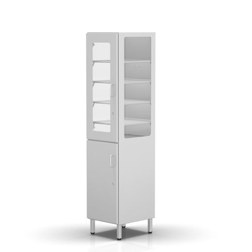 Armario de hospital - 2-255 - ALVO Medical - con estante / con puerta / de acero inoxidable