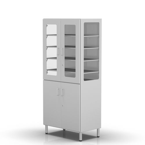 Armario de hospital - 2-270 - ALVO Medical - con estante / con puerta / de acero inoxidable