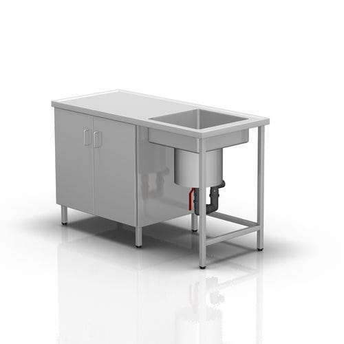 Mesa para escayola - 2-371 - ALVO Medical - rectangular / con fregadero / de acero inoxidable