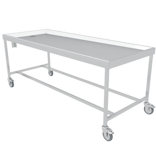 Mesa de lavado de cadáveres - N3-002 - ALVO Medical - rectangular / móvil / de acero inoxidable