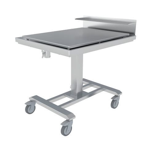 Mesa de autopsia de medicina legal - N4-400 - ALVO Medical - hidráulica / giratoria / de acero inoxidable