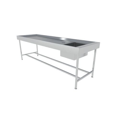 Mesa de autopsia de lavado de cadáveres - N4-001 - ALVO Medical - de medicina legal / rectangular / con fregadero