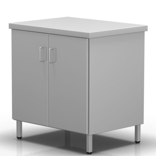 Armario de hospital - 2-292 - ALVO Medical - con puerta / de acero inoxidable / gris
