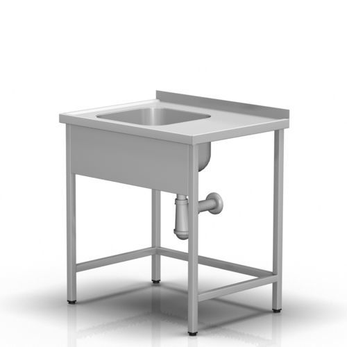 Mesa de trabajo - 2-390 - ALVO Medical - rectangular / con fregadero / de acero inoxidable
