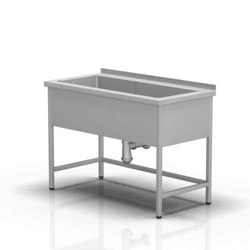 Mesa de trabajo - 2-396 - ALVO Medical - rectangular / con fregadero / de acero inoxidable