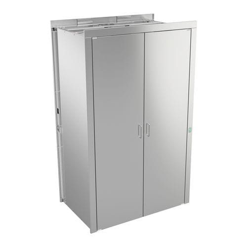 Armario de hospital - 822P51 - Bawer - con puerta / de acero inoxidable / verde