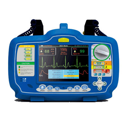 Desfibrilador externo semiautomático - DM7000 - Beijing M&B Electronic Instruments   - con monitor