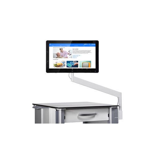 Brazo de soporte para terminal multimedia - GFK - ConnectedCare GmbH - mesilla de noche / de acero inoxidable