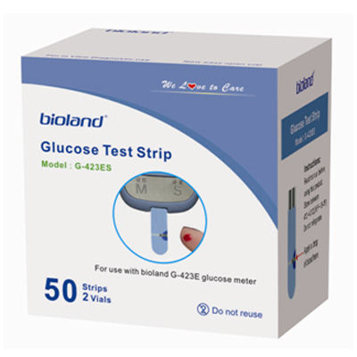 Tira de prueba de diabetes - G-423ES - Bioland Technology - de glucemia / de sangre / con tira reactiva