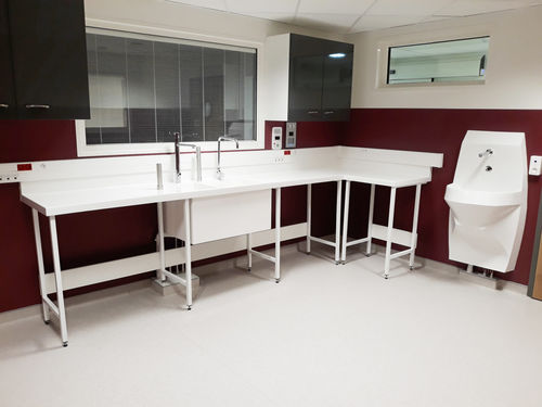 Mesa de laboratorio con fregadero - BIOLUME  - montable en pared