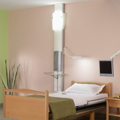 Unidad médica de cabecera vertical - ERGOLINE - BIOLUME  - para habitación de pacientes / con luz