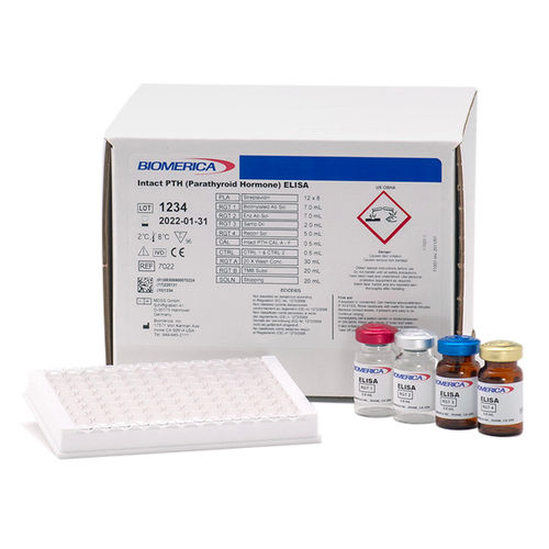 Kit de prueba de paratohormona - 7022 - BIOMERICA  - de enfermedades tiroideas / por plasma / ELISA