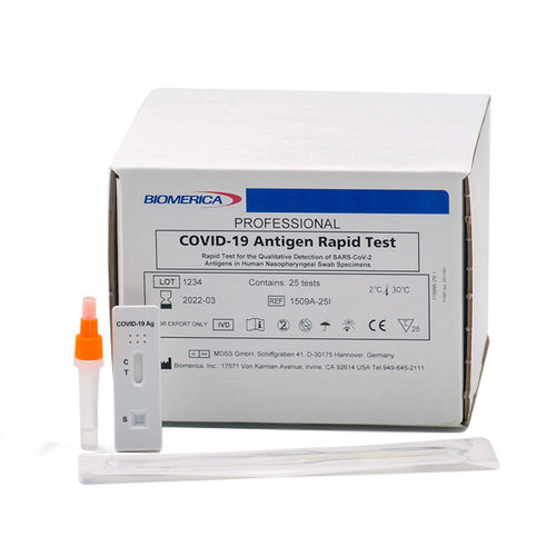 Prueba rápida para COVID-19 - 1509A-25i - BIOMERICA  - para antígenos / SARS-COV-2 / de coronavirus