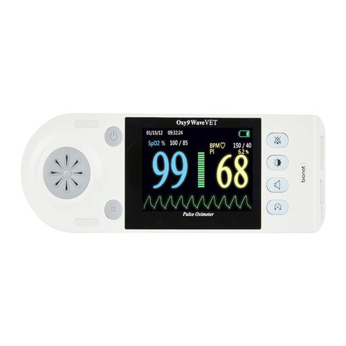 Pulsioxímetro portátil de mano - Oxy9waveVET - Bionet   - para experimentación con animales / veterinario / alimentado por batería