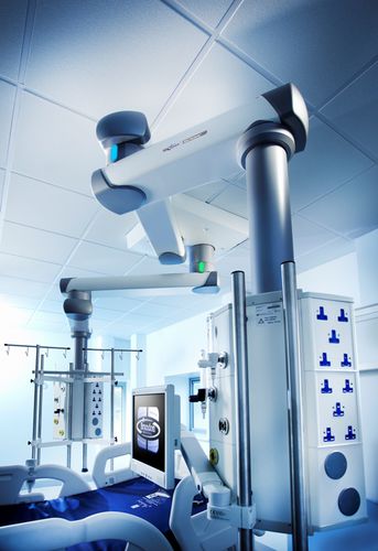 Brazo de distribución de techo - Atlas® - Brandon Medical - para cuidados intensivos / articulado / modular