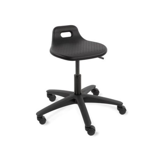 Taburete para consulta médica - 5TS/PE/PU - Bristol Maid Hospital Metalcraft - de altura variable / neumático / con ruedas